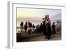 Summer on a Breton Beach-Henri-Jacques Bource-Framed Giclee Print