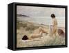 Summer on the Beach-Paul Fischer-Framed Stretched Canvas