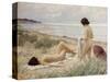 Summer on the Beach-Paul Fischer-Stretched Canvas