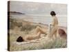 Summer on the Beach-Paul Fischer-Stretched Canvas