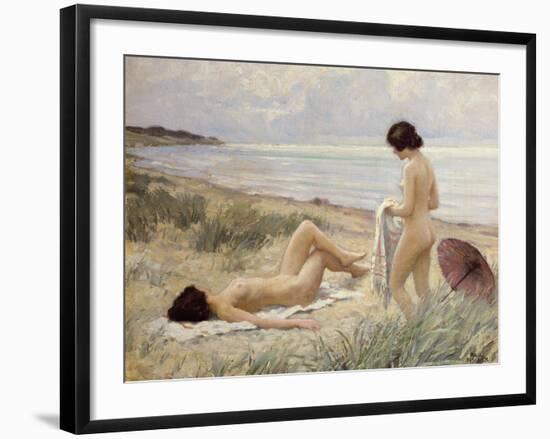 Summer on the Beach-Paul Fischer-Framed Giclee Print