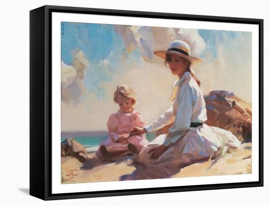 Summer on the Beach-unknown Townsend-Framed Stretched Canvas