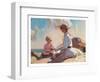 Summer on the Beach-unknown Townsend-Framed Art Print