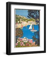 Summer on the Cote D'Azur (L'Été Sur La Cote D'Azur), 1926-Guillaume G. Roger-Framed Giclee Print