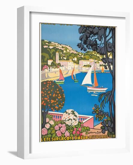 Summer on the Cote D'Azur (L'Été Sur La Cote D'Azur), 1926-Guillaume G. Roger-Framed Giclee Print