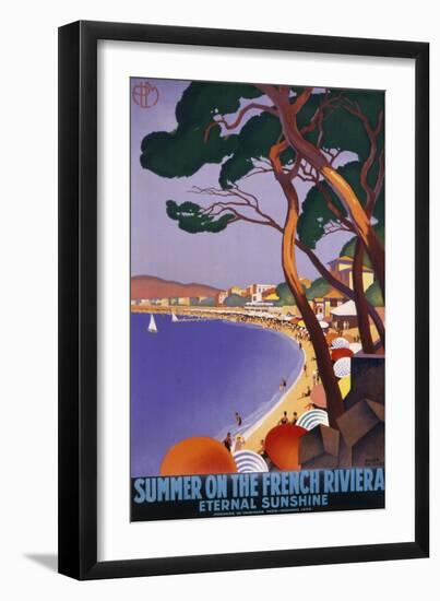 Summer on the French Riviera-null-Framed Art Print