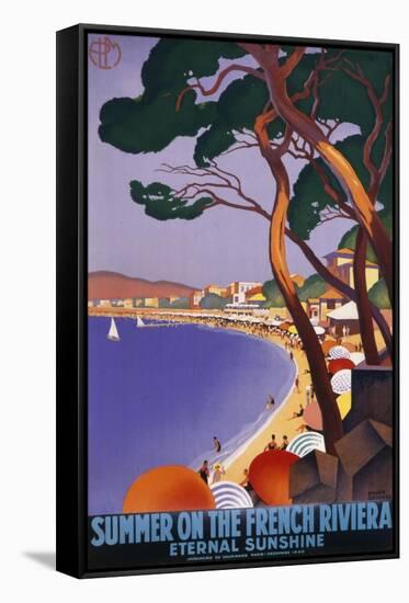 Summer on the French Riviera-null-Framed Stretched Canvas