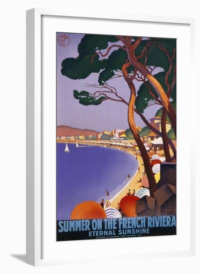 Summer on the French Riviera-null-Framed Art Print