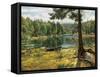 Summer on the Lake-Jorgen Sorensen-Framed Stretched Canvas