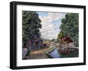 Summer on the Morris Canal-Stanton Manolakas-Framed Giclee Print