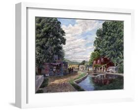 Summer on the Morris Canal-Stanton Manolakas-Framed Giclee Print