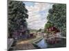 Summer on the Morris Canal-Stanton Manolakas-Mounted Giclee Print