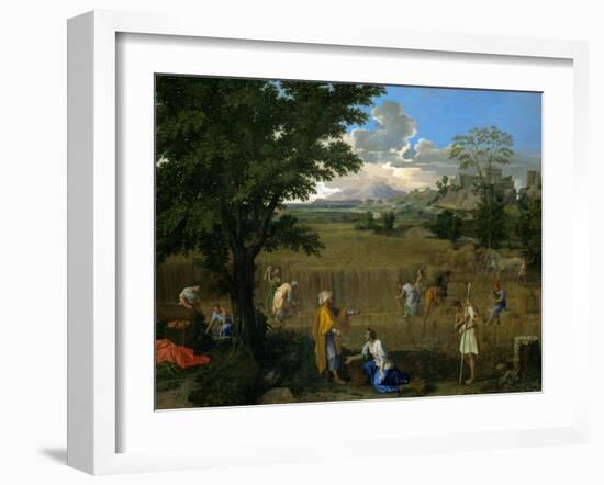 Summer or Ruth and Boaz, 1660-1664-Nicolas Poussin-Framed Giclee Print