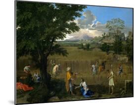 Summer or Ruth and Boaz, 1660-1664-Nicolas Poussin-Mounted Giclee Print