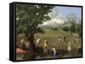 Summer, or Ruth and Boaz, 1660-64-Nicolas Poussin-Framed Stretched Canvas