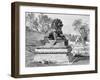 Summer Palace, Bronze Lion, Emblem of the Imperial Power, C1890-null-Framed Giclee Print