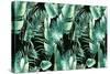 Summer Palm Tree and Banana Leaves Pattern-Eisfrei-Stretched Canvas