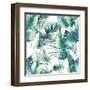 Summer Palm Tree and Banana Leaves-Eisfrei-Framed Art Print