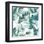 Summer Palm Tree and Banana Leaves-Eisfrei-Framed Art Print