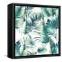 Summer Palm Tree and Banana Leaves-Eisfrei-Framed Stretched Canvas