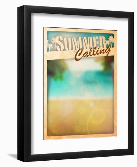 Summer Paradise Background-IstONE-Framed Art Print