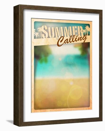 Summer Paradise Background-IstONE-Framed Art Print