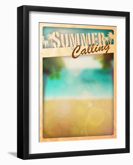 Summer Paradise Background-IstONE-Framed Art Print