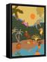Summer Paradise-Arty Guava-Framed Stretched Canvas