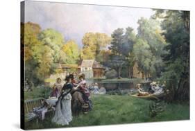 Summer Party at the Trianon-Emile-Charles Dameron-Stretched Canvas