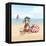 Summer Paws Patriotic III-Beth Grove-Framed Stretched Canvas