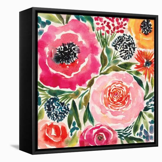 Summer Petals III-Cheryl Warrick-Framed Stretched Canvas