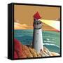 Summer Point Lighthouse-bigredlynx-Framed Stretched Canvas