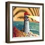 Summer Point Lighthouse-bigredlynx-Framed Art Print