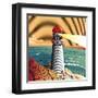 Summer Point Lighthouse-bigredlynx-Framed Art Print