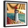 Summer Point Lighthouse-bigredlynx-Framed Premium Giclee Print