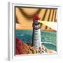 Summer Point Lighthouse-bigredlynx-Framed Premium Giclee Print