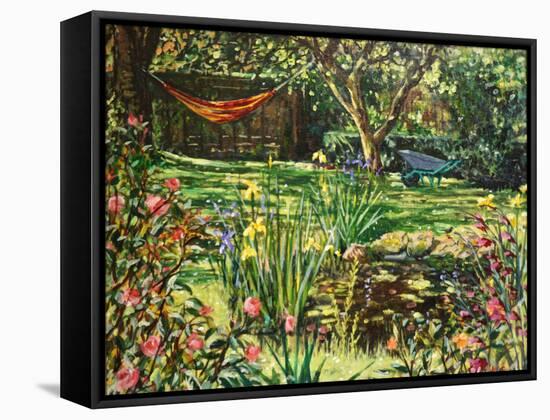 Summer Pond 2021 (oil)-Tilly Willis-Framed Stretched Canvas