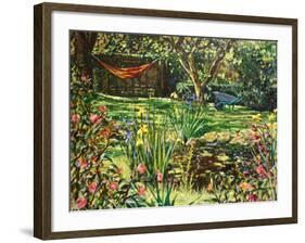 Summer Pond 2021 (oil)-Tilly Willis-Framed Giclee Print