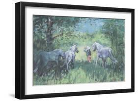 Summer Ponies-Jennifer Wright-Framed Giclee Print