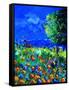 Summer Poppies in Gendron-Pol Ledent-Framed Stretched Canvas