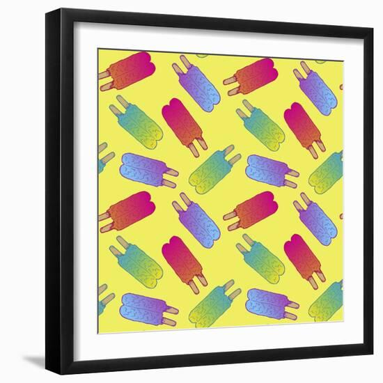 Summer Popsicle Party Pattern-Lauren Ramer-Framed Giclee Print