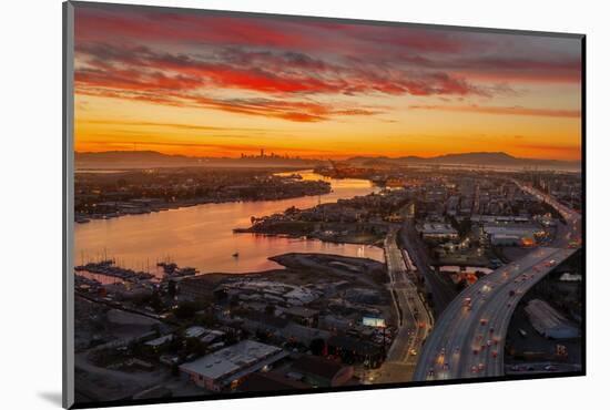 Summer Port Sunset Brooklyn Basic, Township Commons, Downtown Oakland-Vincent James-Mounted Photographic Print