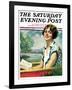 "Summer Reading," Saturday Evening Post Cover, September 4, 1926-Bradshaw Crandall-Framed Giclee Print