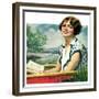 "Summer Reading,"September 4, 1926-Bradshaw Crandall-Framed Giclee Print