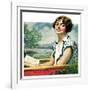 "Summer Reading,"September 4, 1926-Bradshaw Crandall-Framed Giclee Print