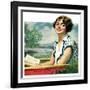 "Summer Reading,"September 4, 1926-Bradshaw Crandall-Framed Giclee Print