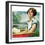 "Summer Reading,"September 4, 1926-Bradshaw Crandall-Framed Premium Giclee Print