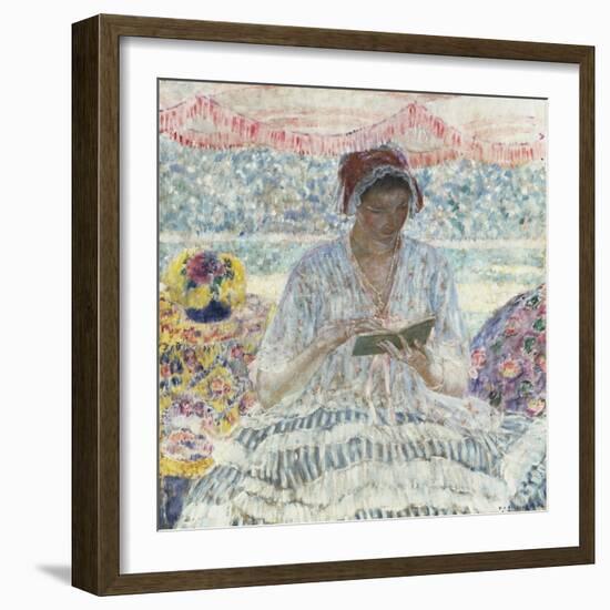 Summer Reading-Frederick Carl Frieseke-Framed Giclee Print