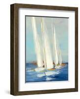 Summer Regatta II Red Yellow-Julia Purinton-Framed Art Print