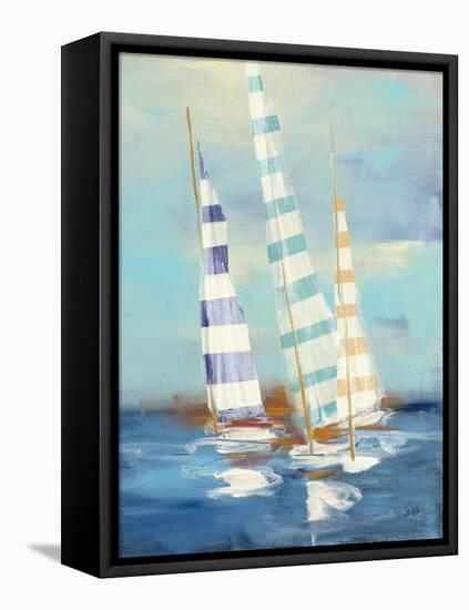 Summer Regatta III Stripes-Julia Purinton-Framed Stretched Canvas